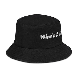 Wine's & Line's Denim bucket hat