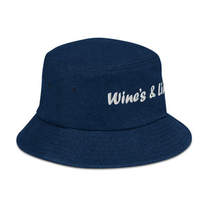 Wine's & Line's Denim bucket hat