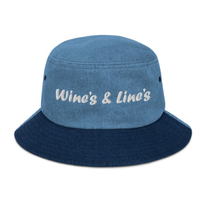 Wine's & Line's Denim bucket hat