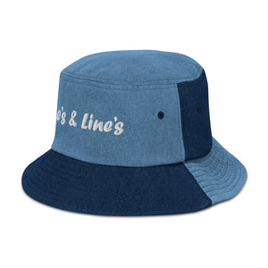 Wine's & Line's Denim bucket hat