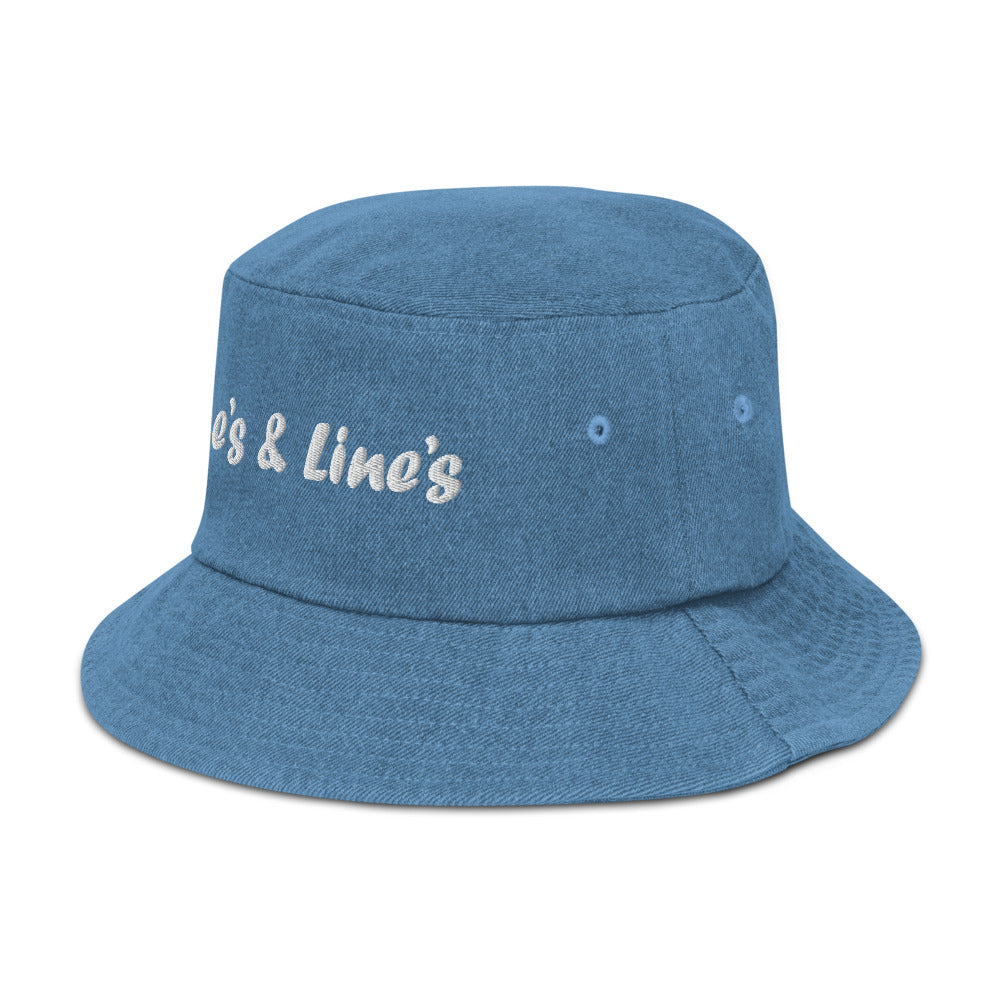 Wine's & Line's Denim bucket hat