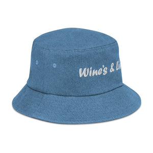 Wine's & Line's Denim bucket hat