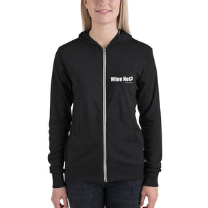 Wine Not? Unisex zip hoodie by Wine's & Line's